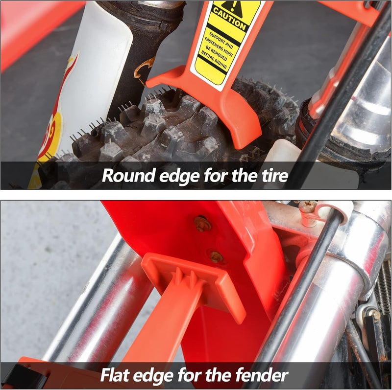 RUTU Dirt Bike Fork Saver, Universal Motorcycle Fork Guard Suspension for CRF450R DRZ400s XC-W 250 CR80 CR250 XR650R KLX 300R (red) - Image 4